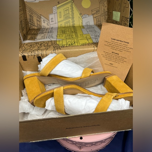 Soludos marigold strap block heel! Size 8🔥 NEW IN BOX🔥 - Picture 2 of 15